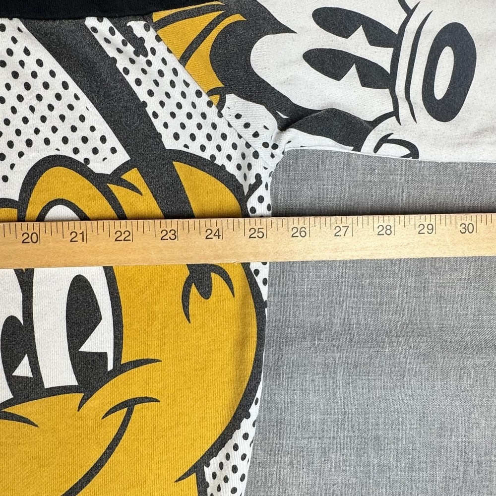 Disney Sweatshirt Adult XL Black Comic Mickey Pluto‎ Donald Goofy Graphic - Picture 7 of 8